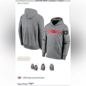 Gray Nike Chiefs Hoodie